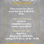 Claus Larsen 40 års Jubilæum