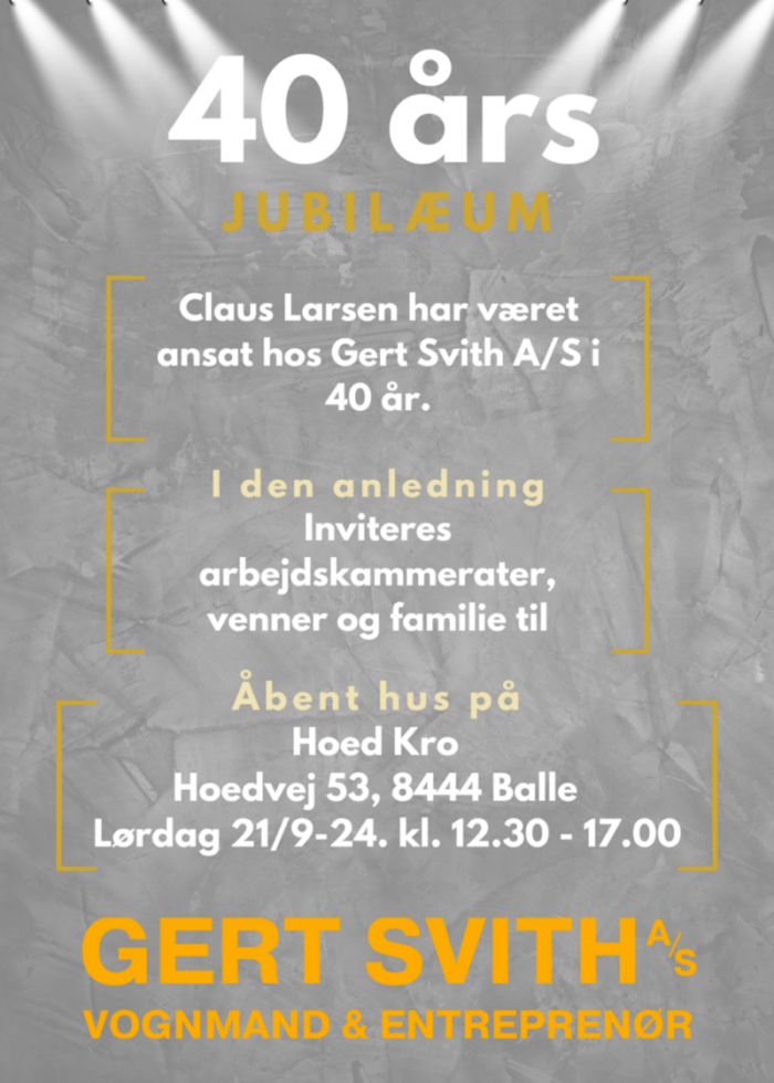 Claus Larsen 40 års Jubilæum